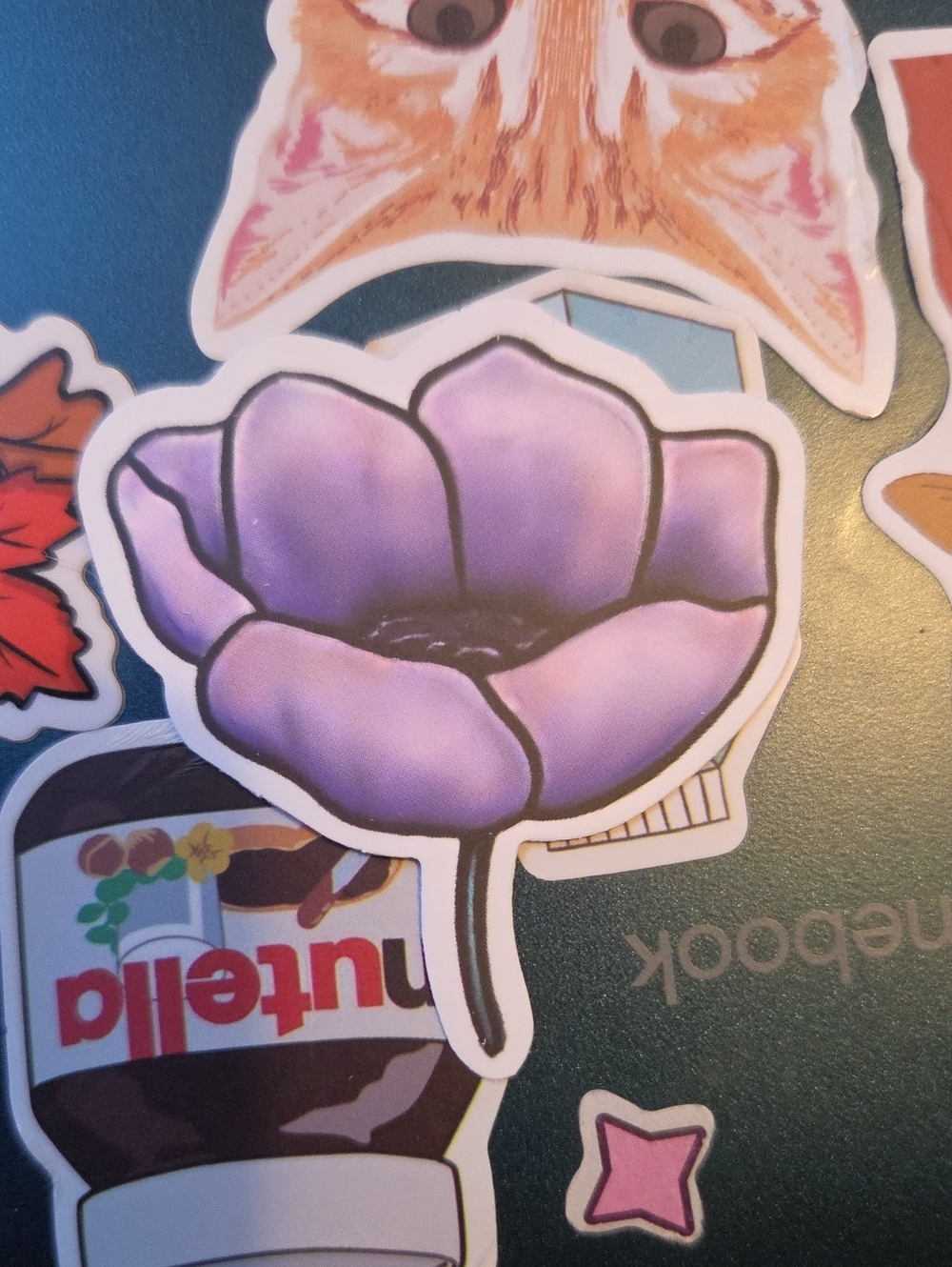 Purple Flower Party Sticker - Home Party Supplies